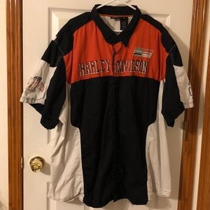 Harley Davidson Button-Up Racing Pit Shirt 5XL